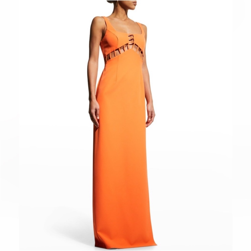 Aidan by Aidan Mattox Orange Cut Out Gown Size 2